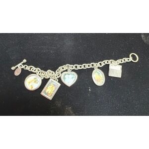 Vintage Premier Designs Picture Perfect Charm Bracelet w/toggle